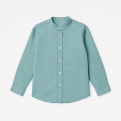 Boys sea green casual shirt