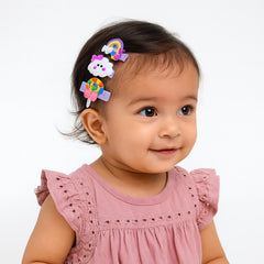 Girls purple rainbow pack of 3 pins