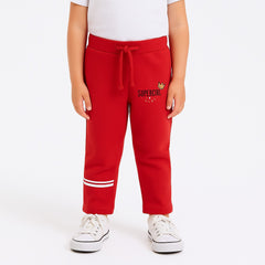 Girls red supergirl trouser