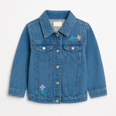 Girls denim embroidered jacket