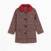 Girls red checkered coat