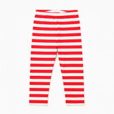 Girls red and white lining tights (Last Chance)