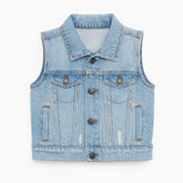 Boys blue sleeveless jacket