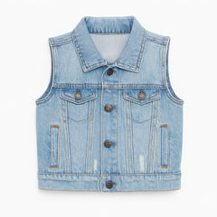 Boys blue sleeveless jacket