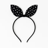Girls black star bow hair band (Last Chance