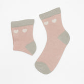 Girls pink heart socks