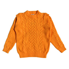 Girls yellow embroidered sweater