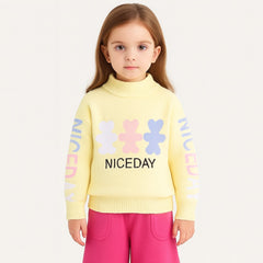 Girls yellow bear sweater