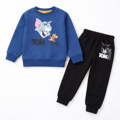 Boys Tom and Jerry Blue Cartoon Tracksuit