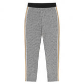 Girls side stripe check trouser