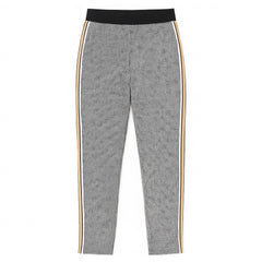 Girls side stripe check trouser