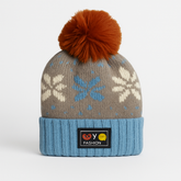 Blue gray pompon cap (Last Chance