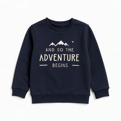 Boys black adventure sweatshirt