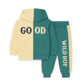 Boys green good hood tracksuit