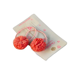 Girls pink pompom pony