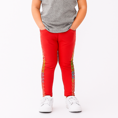 Girls red cool tights