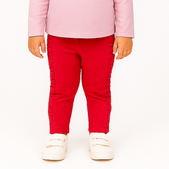 Girls red frill tights