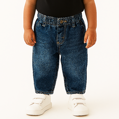 Girls dark blue jogger style pant