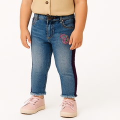 Girls unicorn side stripe pants