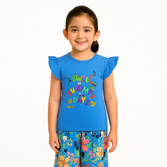 Girls blue summer days T-shirt