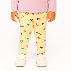 Girls yellow heart tights