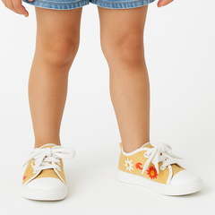 Girl skin flower sneakers