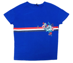 Ladies blue flower print T-Shirt