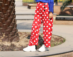 Ladies red polka flapper