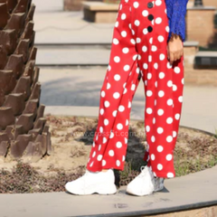 Ladies red polka flapper