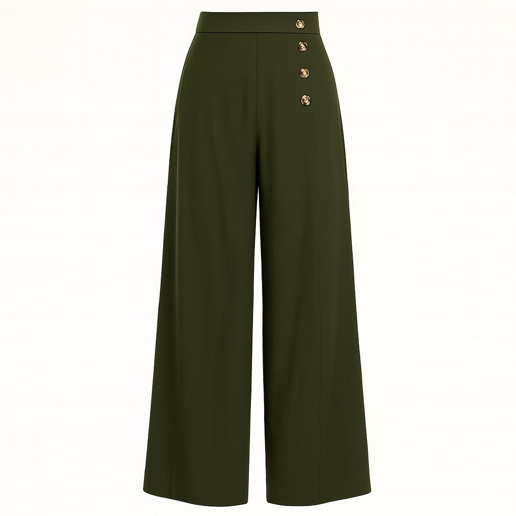 ladies green flapper trouser