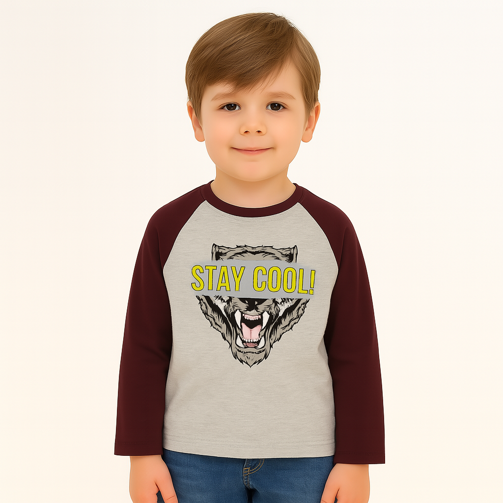 Boys maroon stay cool sweatshirt