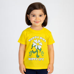 Girls neon happy life t-shirt