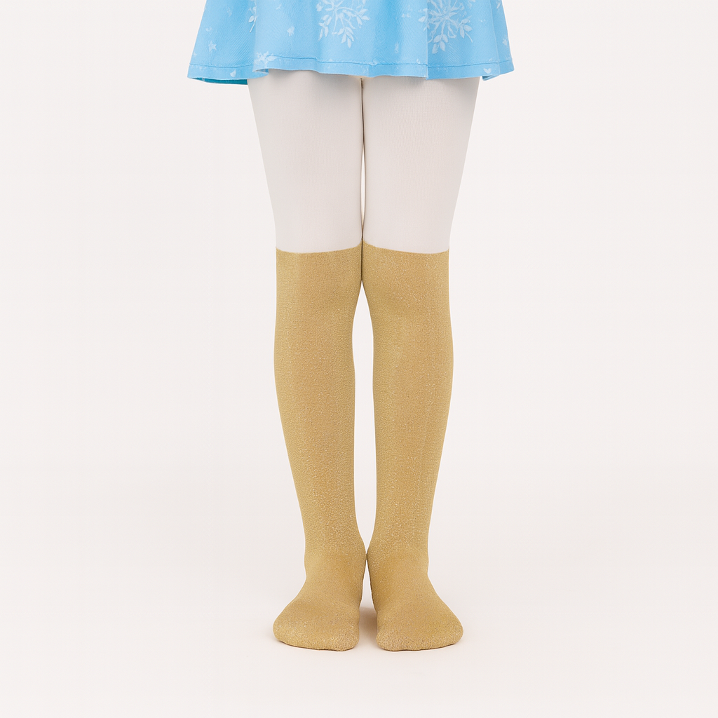 Girls golden glitter legging