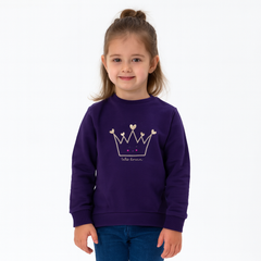 Girls purple crown sweatshirt (Last Chance)