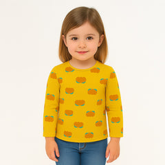 Girls yellow flower sweatshirt