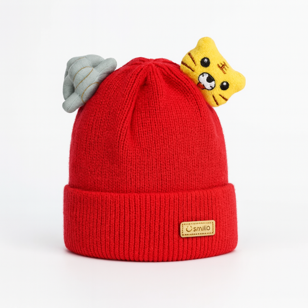 Red cartoon cap