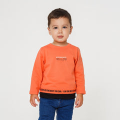 Boys orange full sleeve t-shirt
