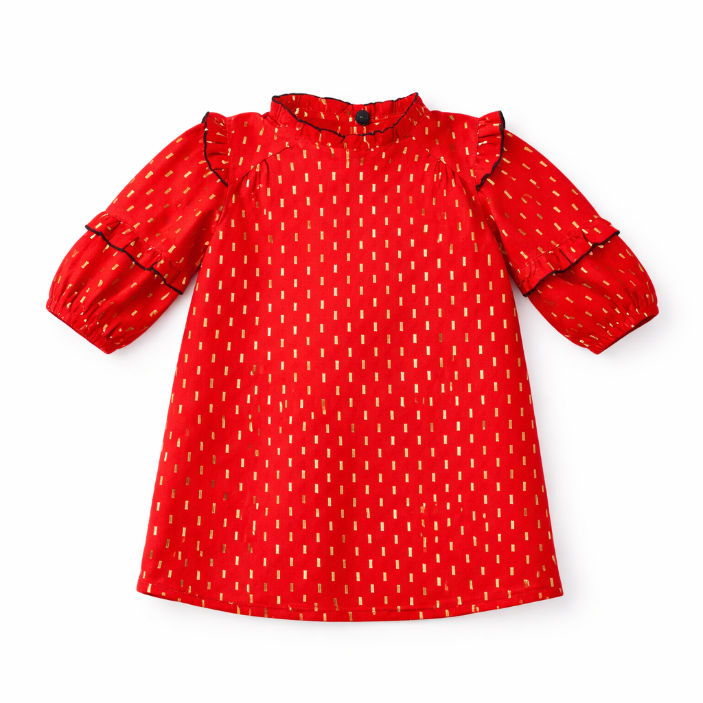 Girls red fancy top (Last Chance)
