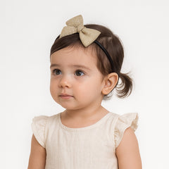 Girls skin glitter bow hair band (Last Chance)