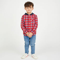 Boys check Hoodie