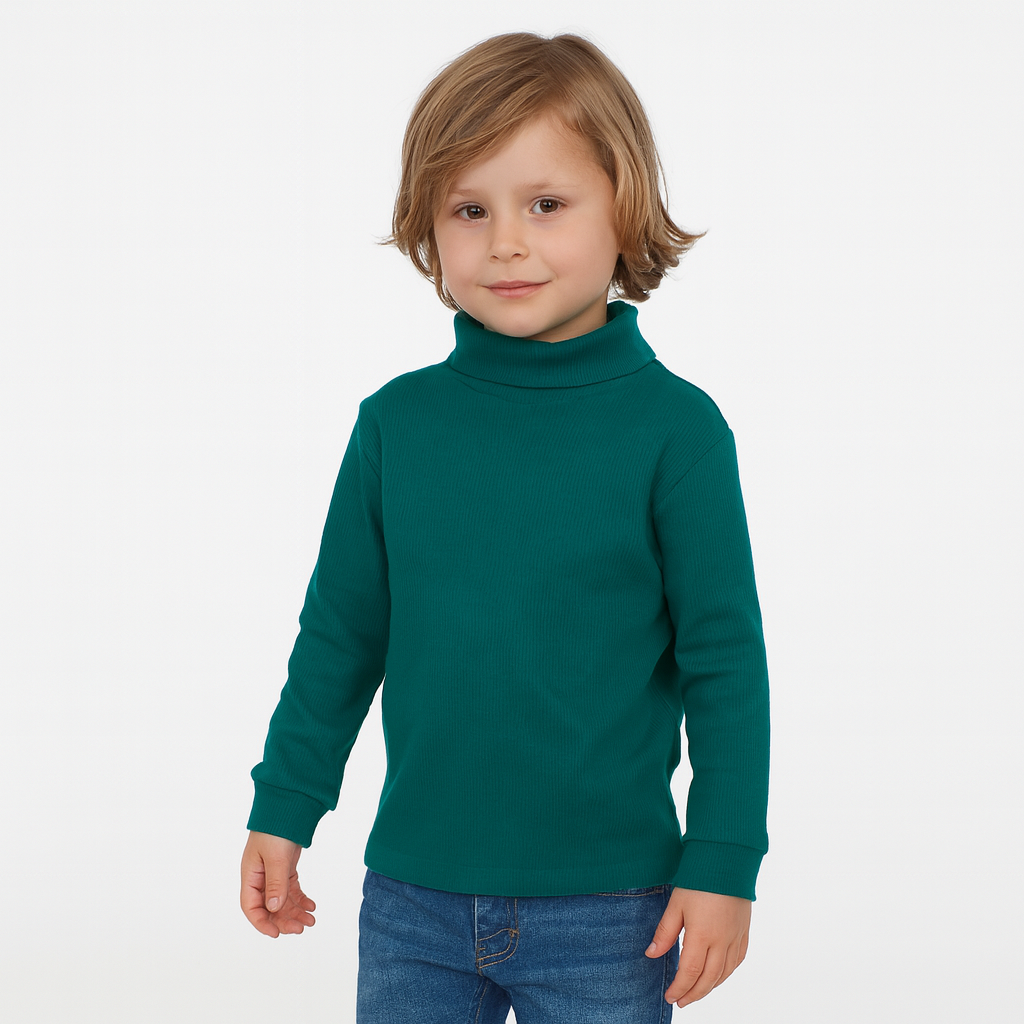 Dark green high neck