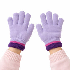 Girls purple gloves