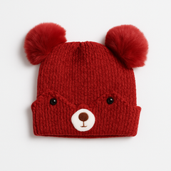 Red velvet bear cap