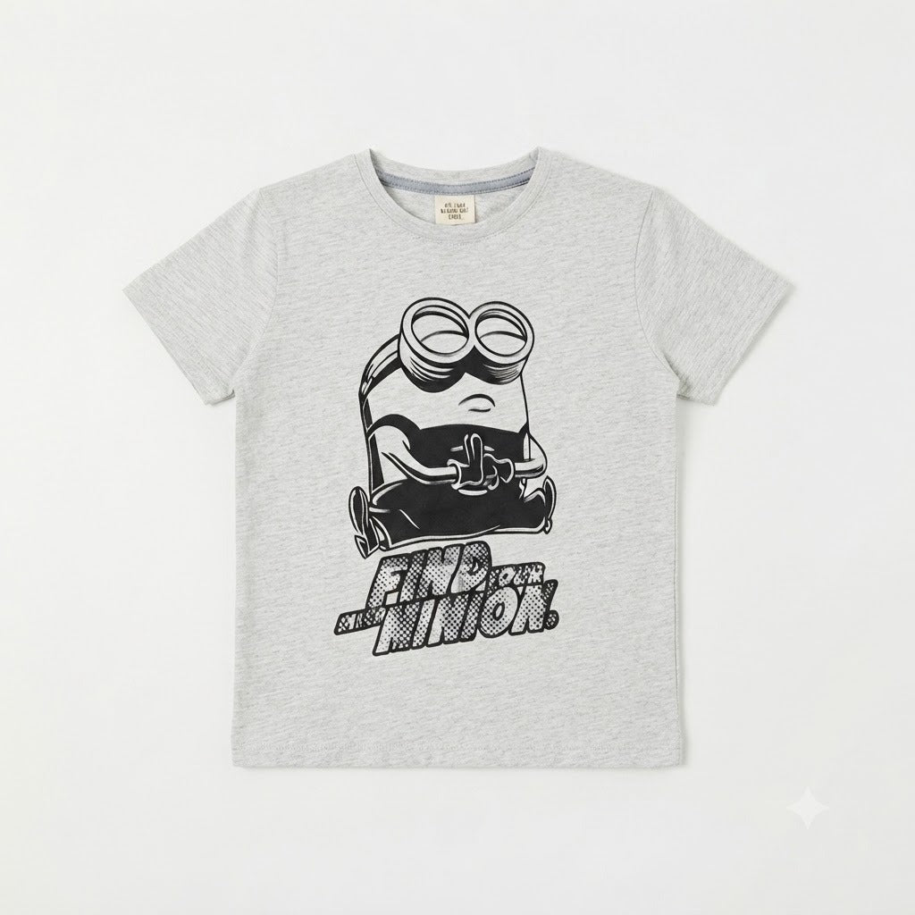Boys gray minion t-shirt