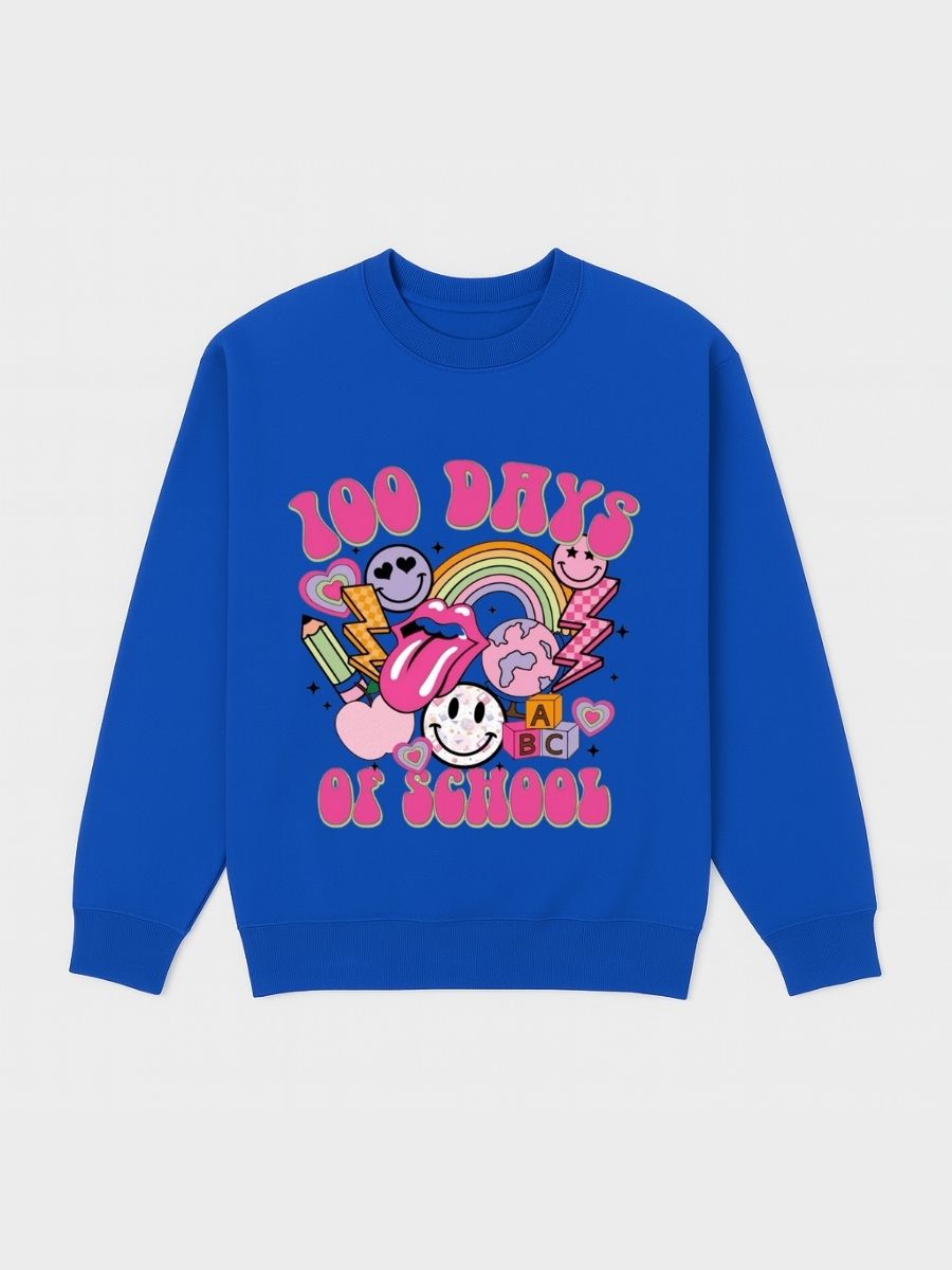 Girls 100 Days of School Fleece Sweatshirt