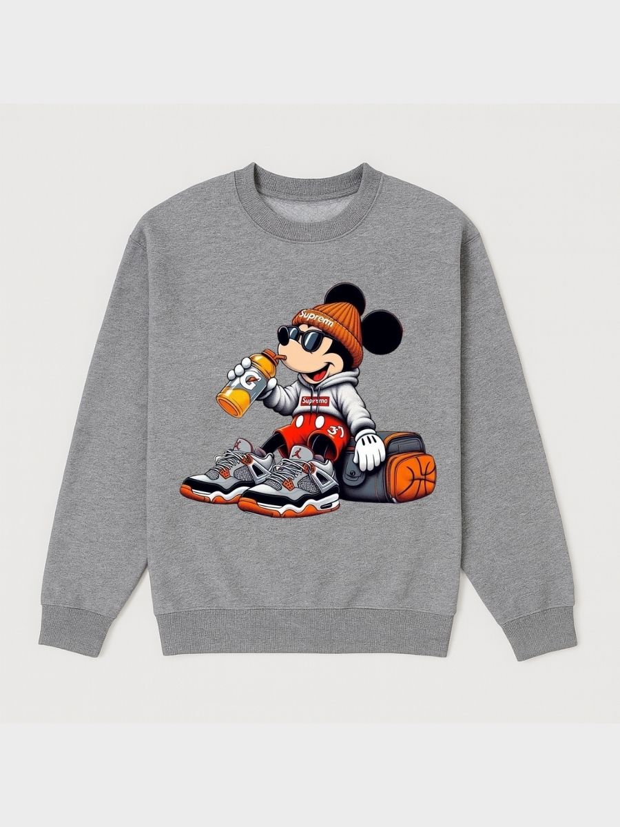 Boys Street Style Mickey Fleece Sweatshirt