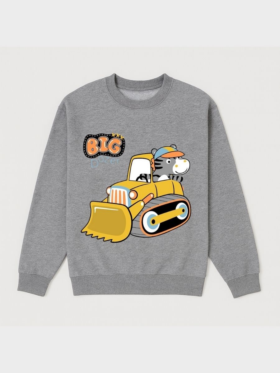 Boys Big Bulldozer Fleece Sweatshirt