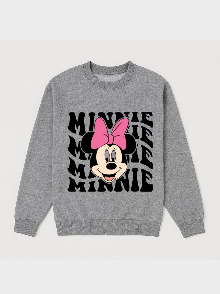 Girls Minnie Mouse Bow Fleece Sweatshirt