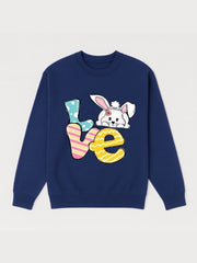Girls Bunny Love Fleece Sweatshirt