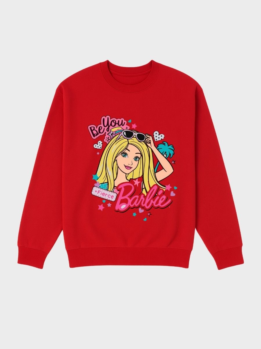 Girls Barbie Graphic Fleece Sweatshirt